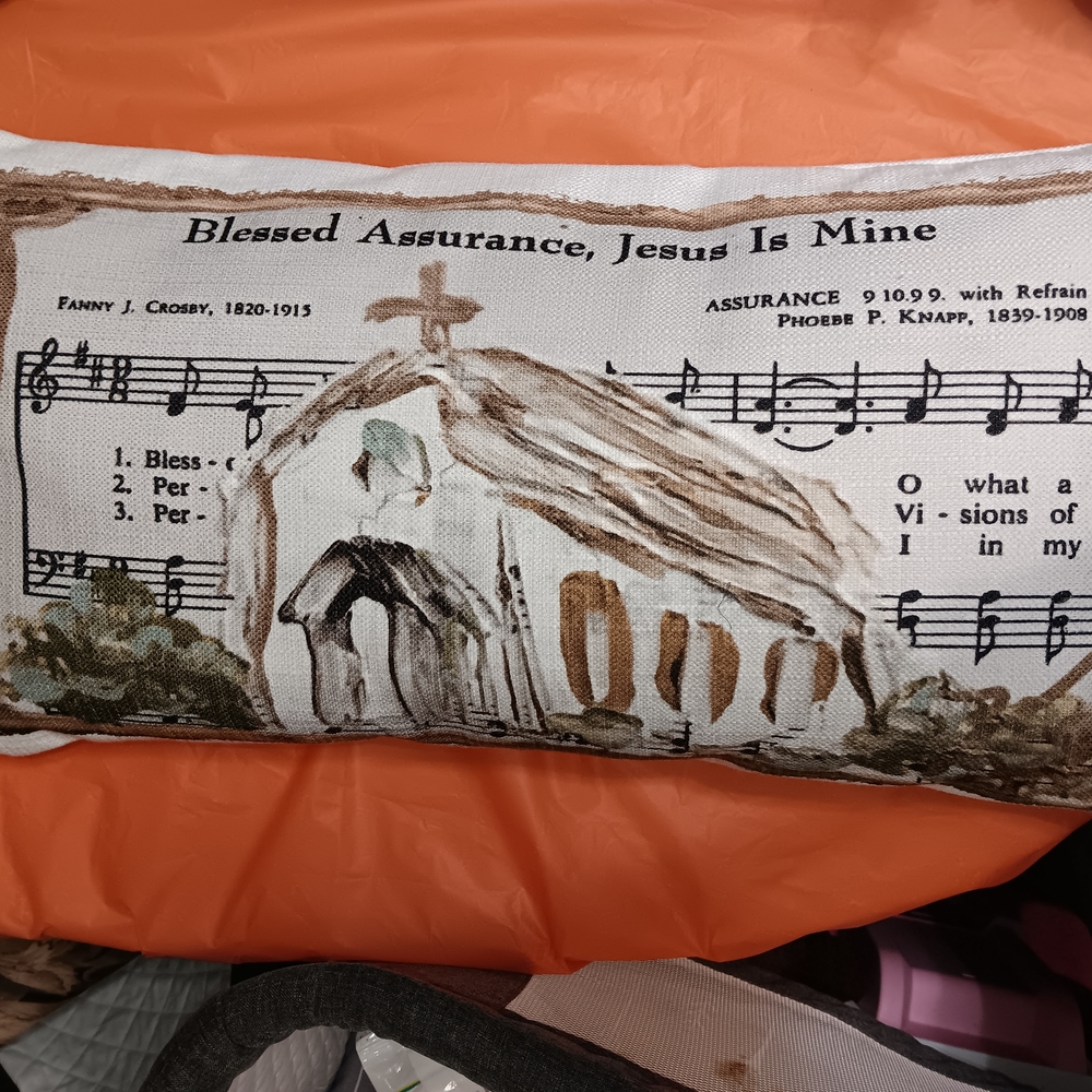 Decorative Pillow with Hymn Design